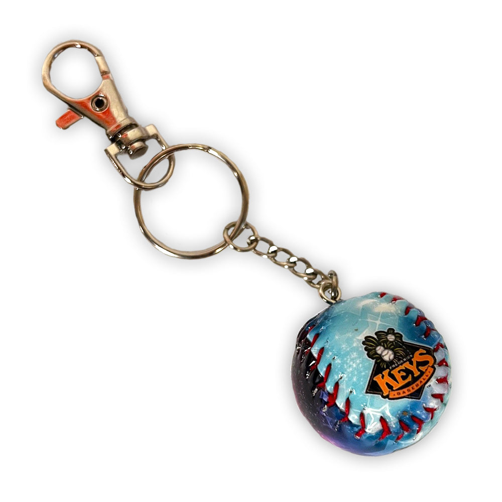 Frederick Keys Galaxy Baseball Keychain