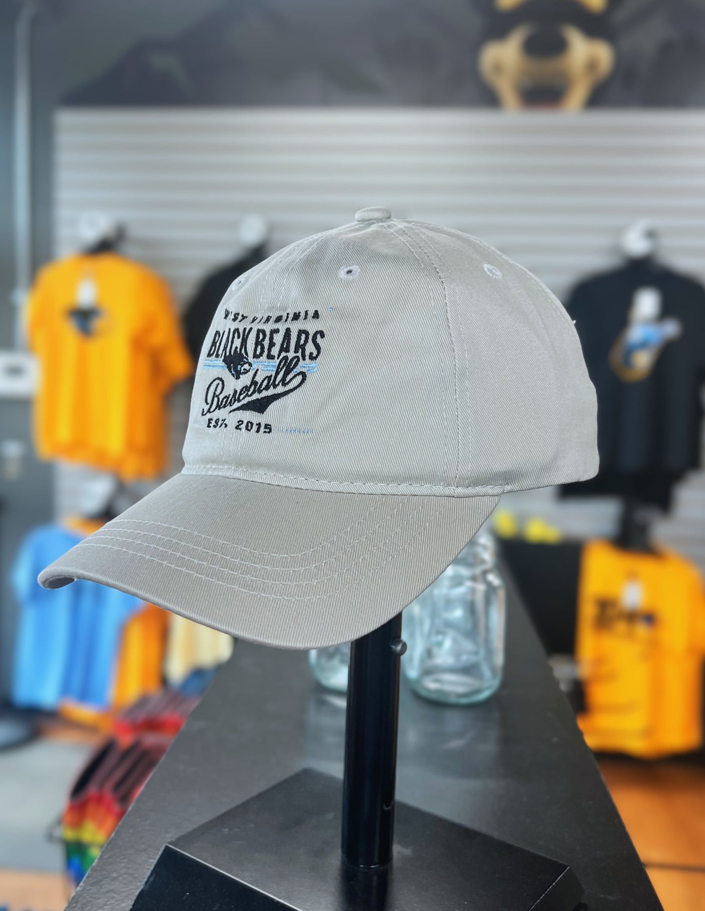 West Virginia Black Bears Khaki Dad Adj. Hat