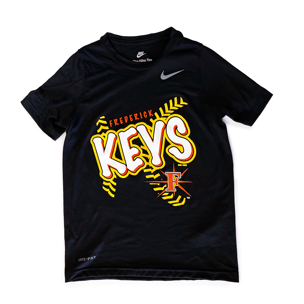 Frederick Keys Youth Black Nike Dri-Fit Tee