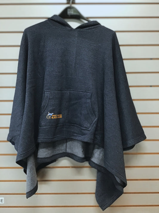 West Virginia Black Bears Ladies Navy Poncho-0