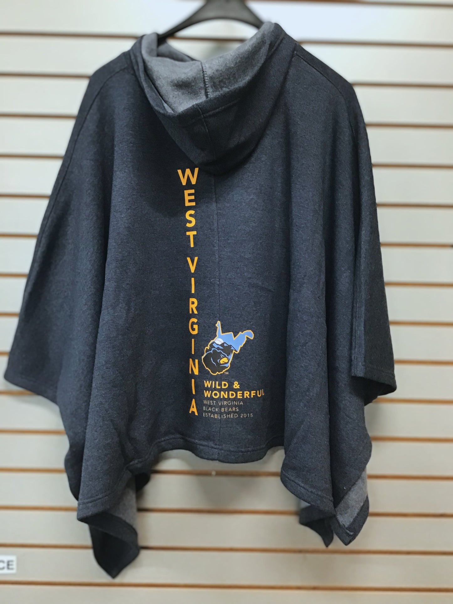 West Virginia Black Bears Ladies Navy Poncho