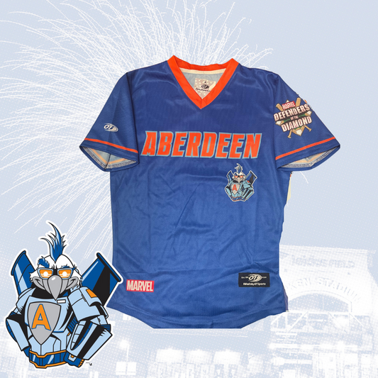 Aberdeen IronBirds - Marvel Defenders of the Diamond Adult Replica Jersey-0