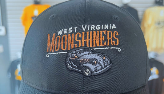 West Virginia Black Bears Moonshiners Black Adj. Hat-1
