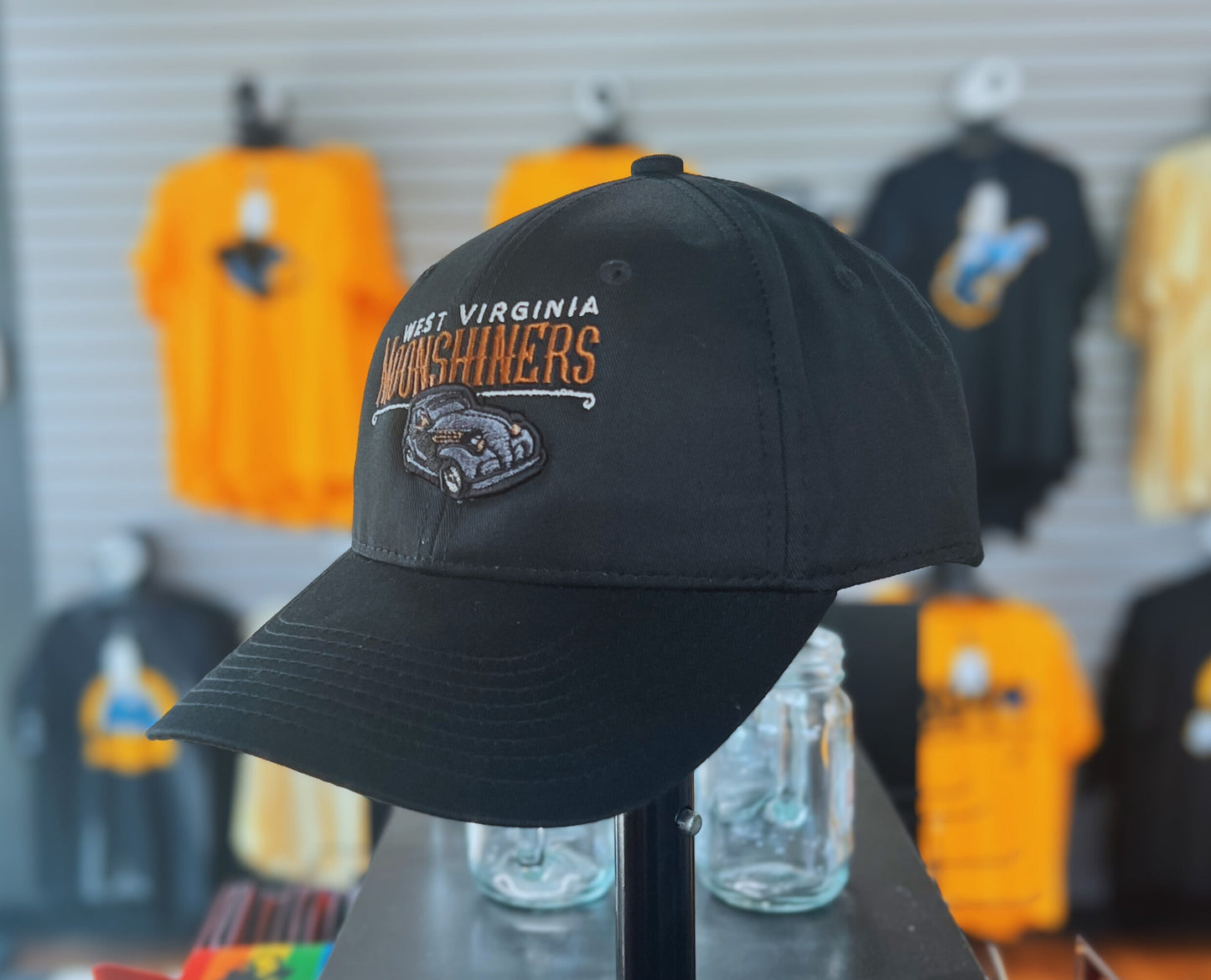 West Virginia Black Bears Moonshiners Black Adj. Hat