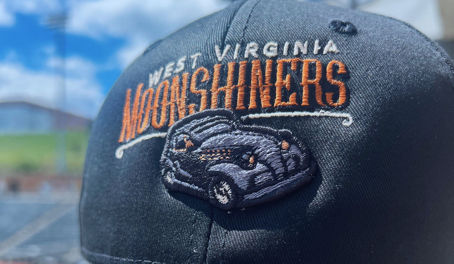 West Virginia Black Bears Moonshiner's Black Adj. Hat