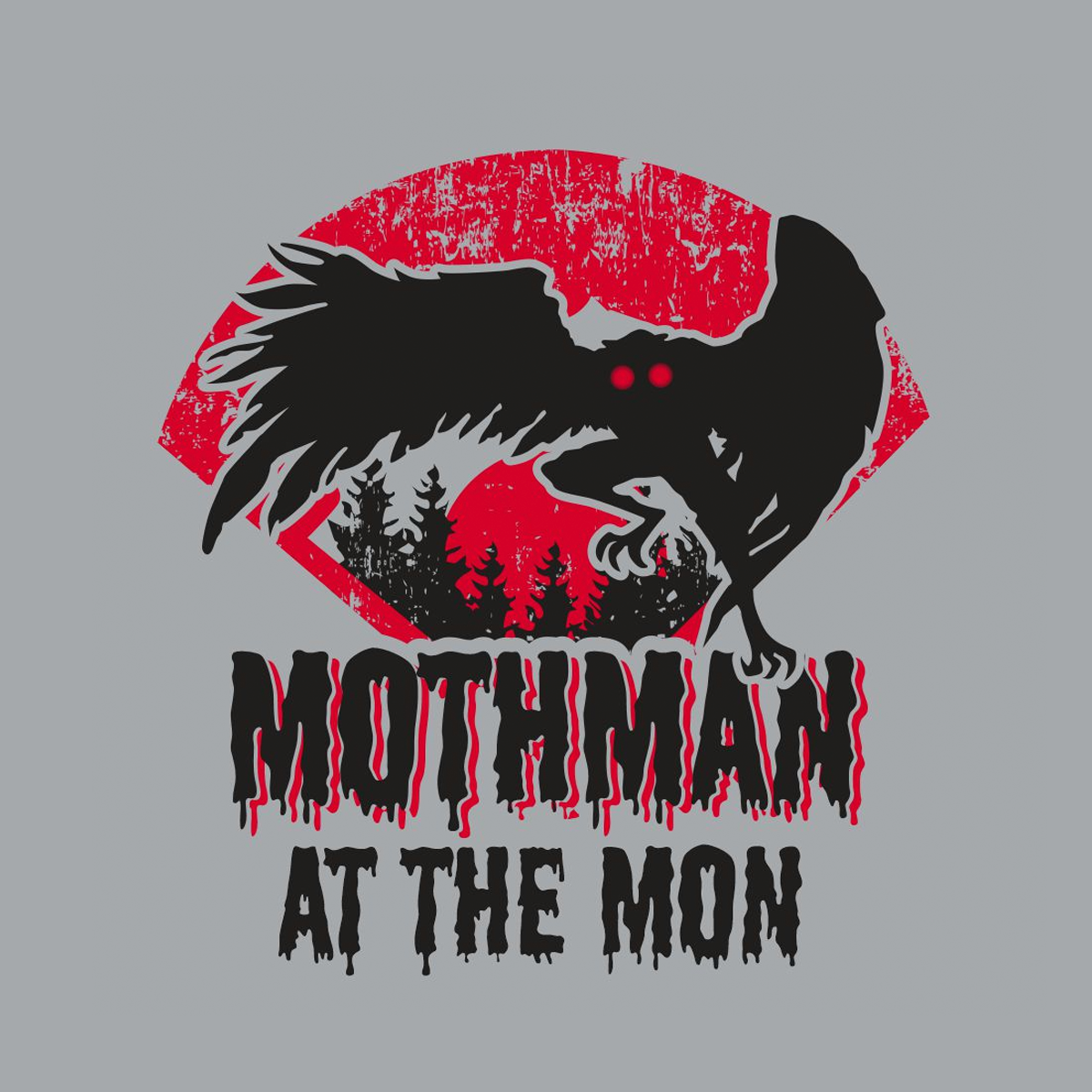 West Virginia Black Bears Youth Grey Mothman T-Shirt