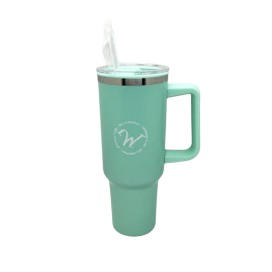 Williamsport Crosscutters Travel Mug Pink or Aqua-1
