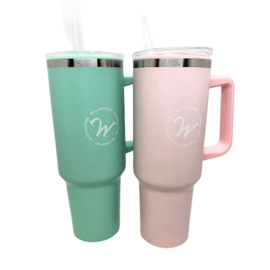 Williamsport Crosscutters Travel Mug Pink or Aqua-0