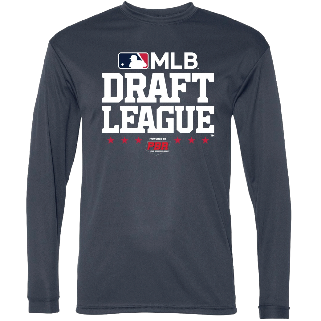 MLB Draft League Navy Blue Long Sleeved Performance Shirt