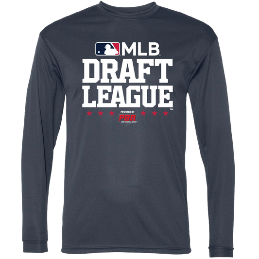 MLB Draft League Navy Blue Long Sleeved Performance Shirt-0