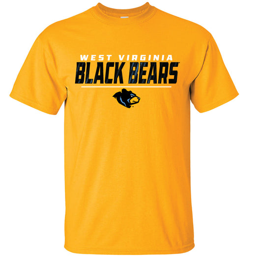 West Virginia Black Bears Gold Alt Office T-Shirt-0