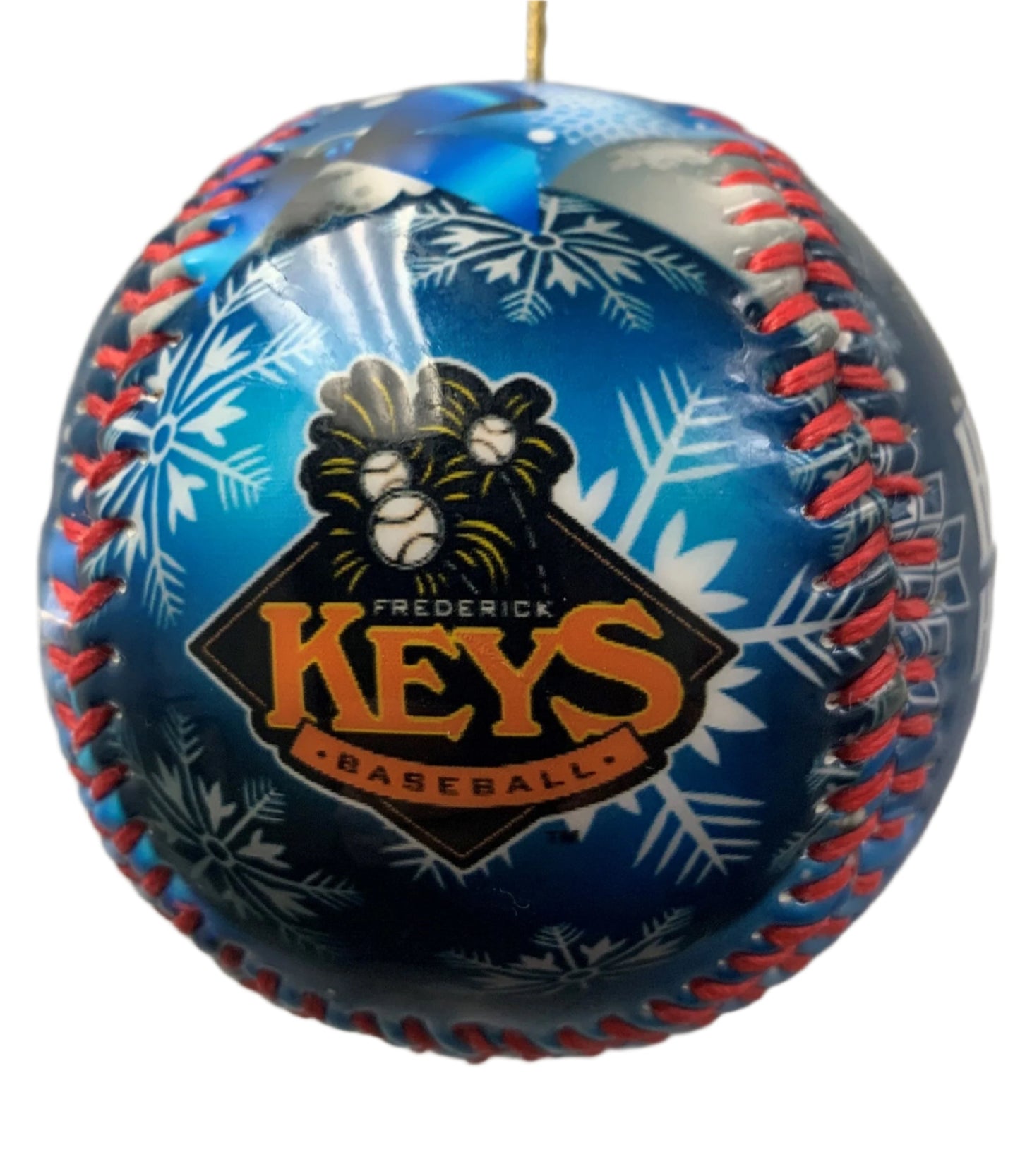 Frederick Keys Holiday Baseball Ornament