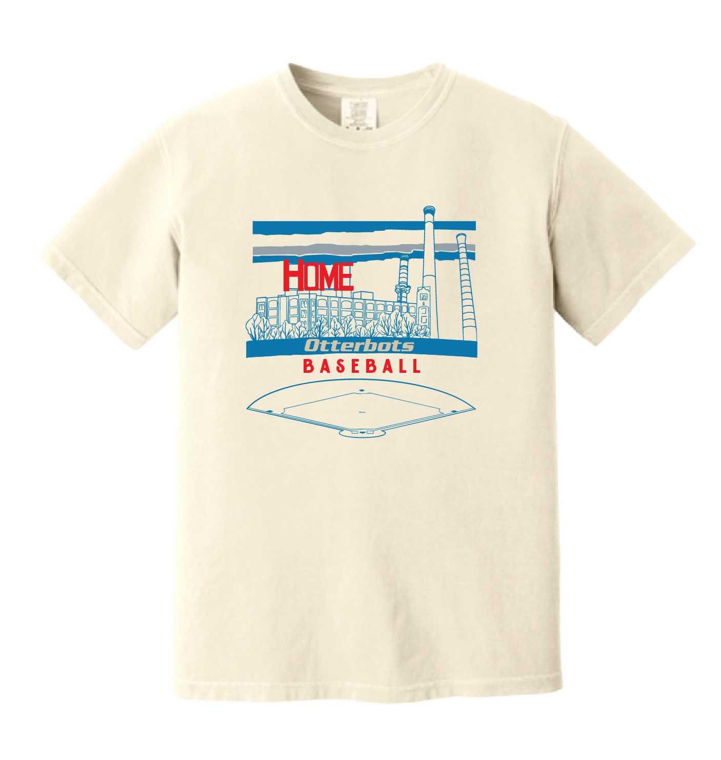 Cream Colored Retro HOME T-Shirt