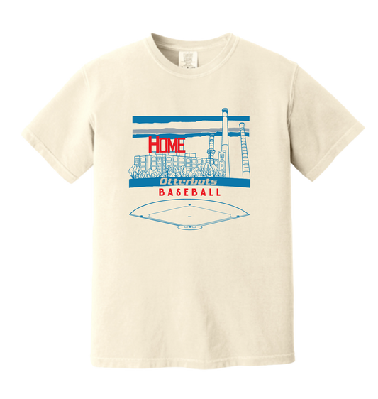 Cream Colored Retro HOME T-Shirt-0