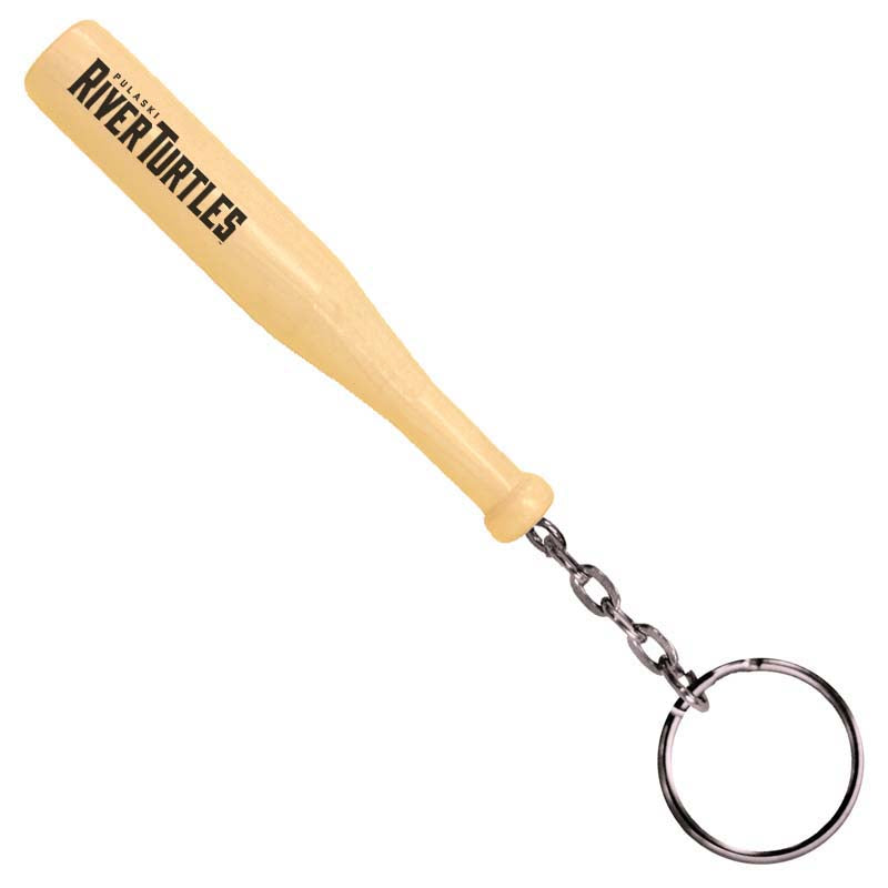 River Turtles Baseball Bat Keychain