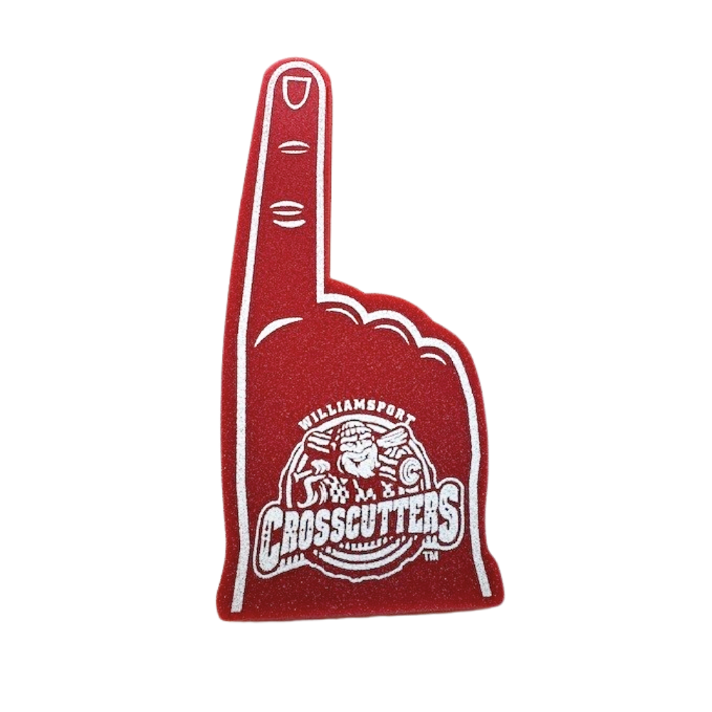 Williamsport Crosscutters Foam Finger - Red & White