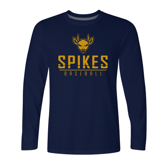 State College Spikes Navy Physician Long Sleeve Tee-0