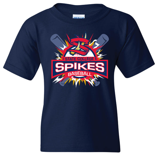 State College Spikes Youth Binding Tee-0