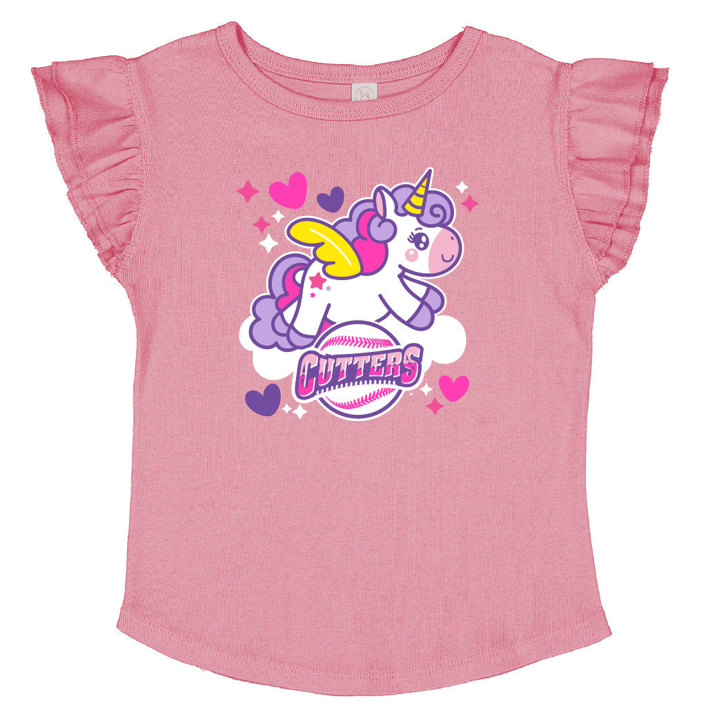Williamsport Crosscutters Toddler Mauvelous Flutter Sleeve Tshirt
