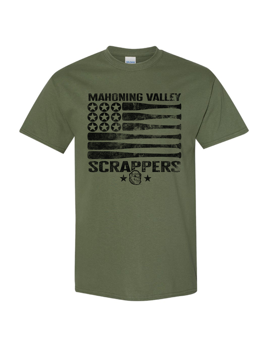 Mahoning Valley Scrappers Bat Flag-0