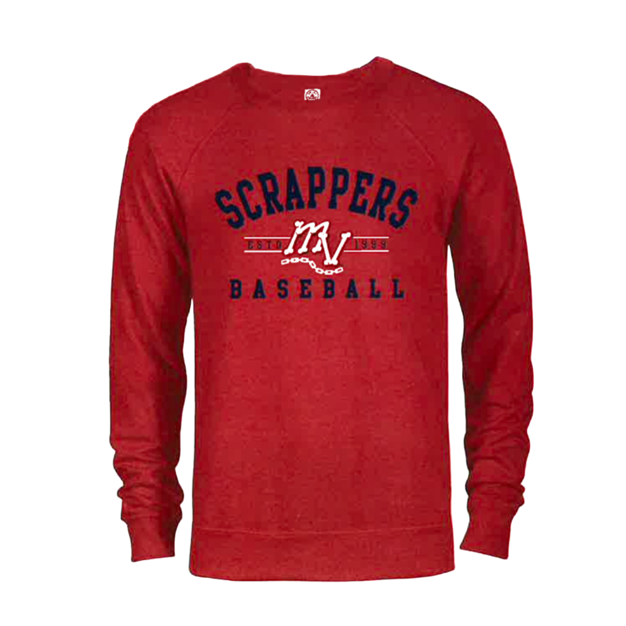 Cardinal Red MV Scrappers Baseball Crewneck