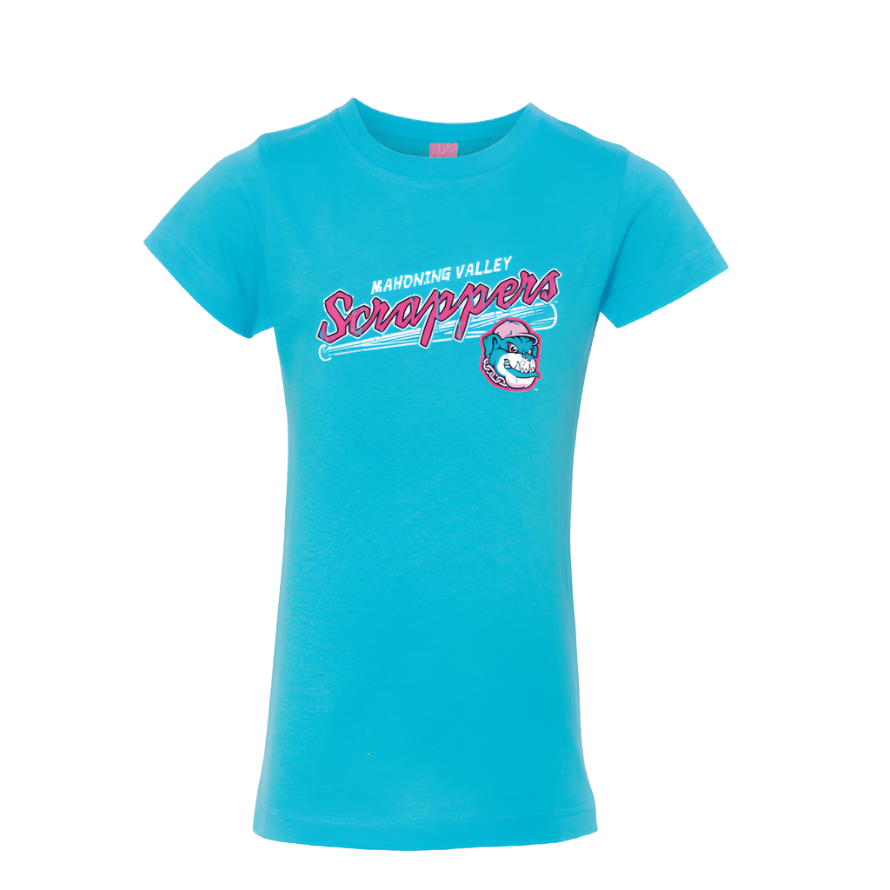 Aqua Scrappy Head Youth T-Shirt