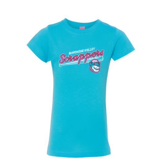 Aqua Scrappy Head Youth T-Shirt-0