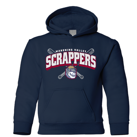 Navy Youth Scrappers Hooded Sweatshirt-0