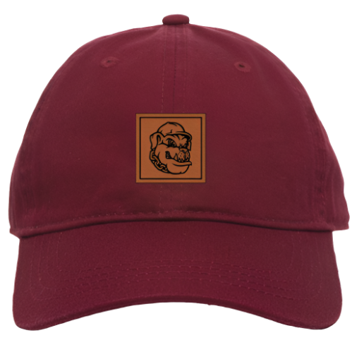 Square Scrappy Maroon Cap-0