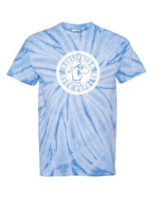 Circle Logo Blue Tie-Dye T-Shirt-0