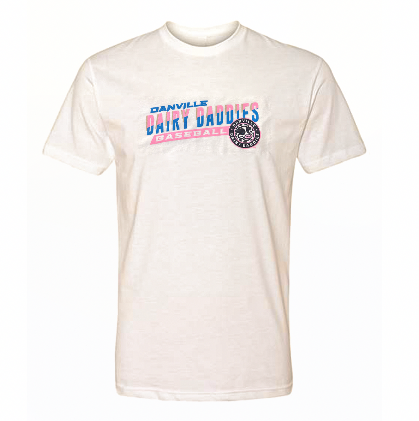 White Dairy Daddies Victory Lettering Style T-Shirt