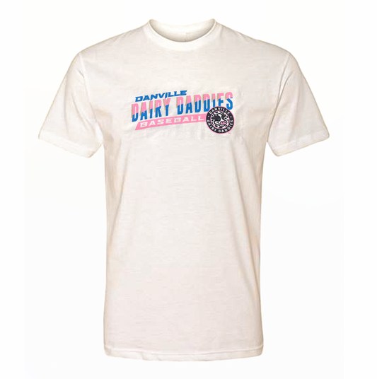 White Dairy Daddies Victory Lettering Style T-Shirt-0