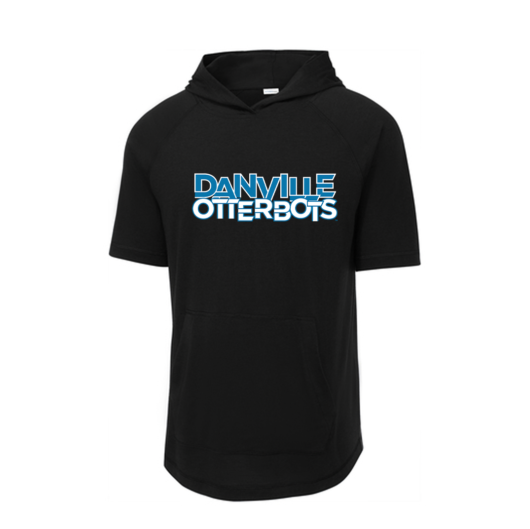 Black Short Sleeve Otterbots Light Hoodie