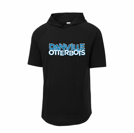 Black Short Sleeve Otterbots Light Hoodie-0