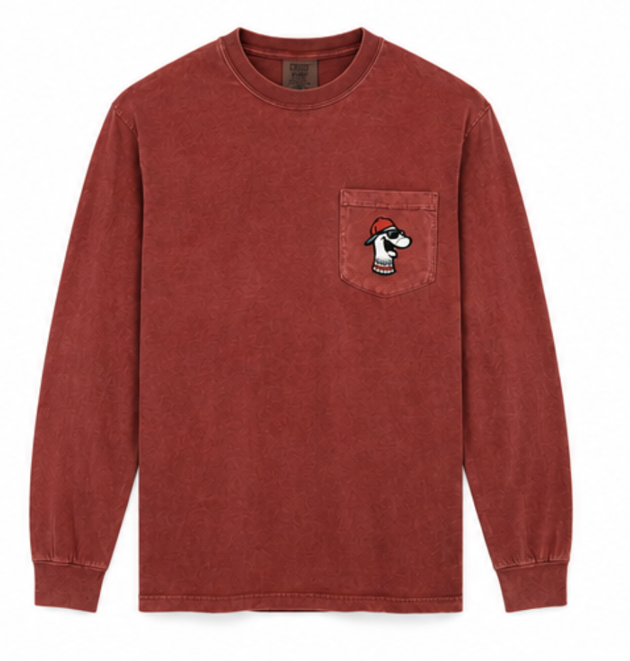 Sock Puppets Long Sleeve Brick Pocket Tee