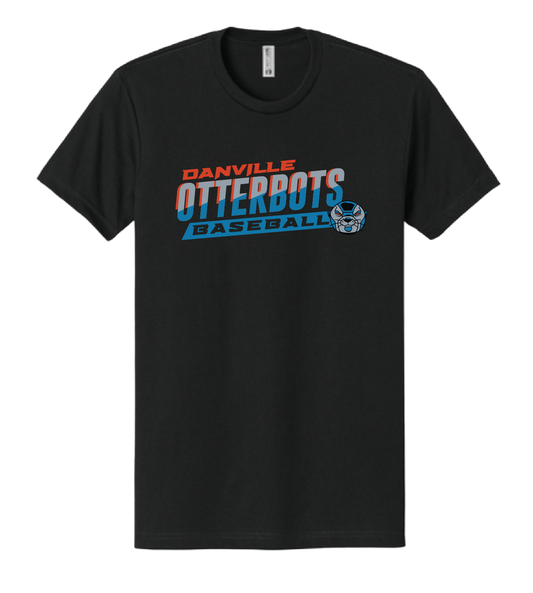 Black Otterbots Victory Lettering Style T-Shirt-0