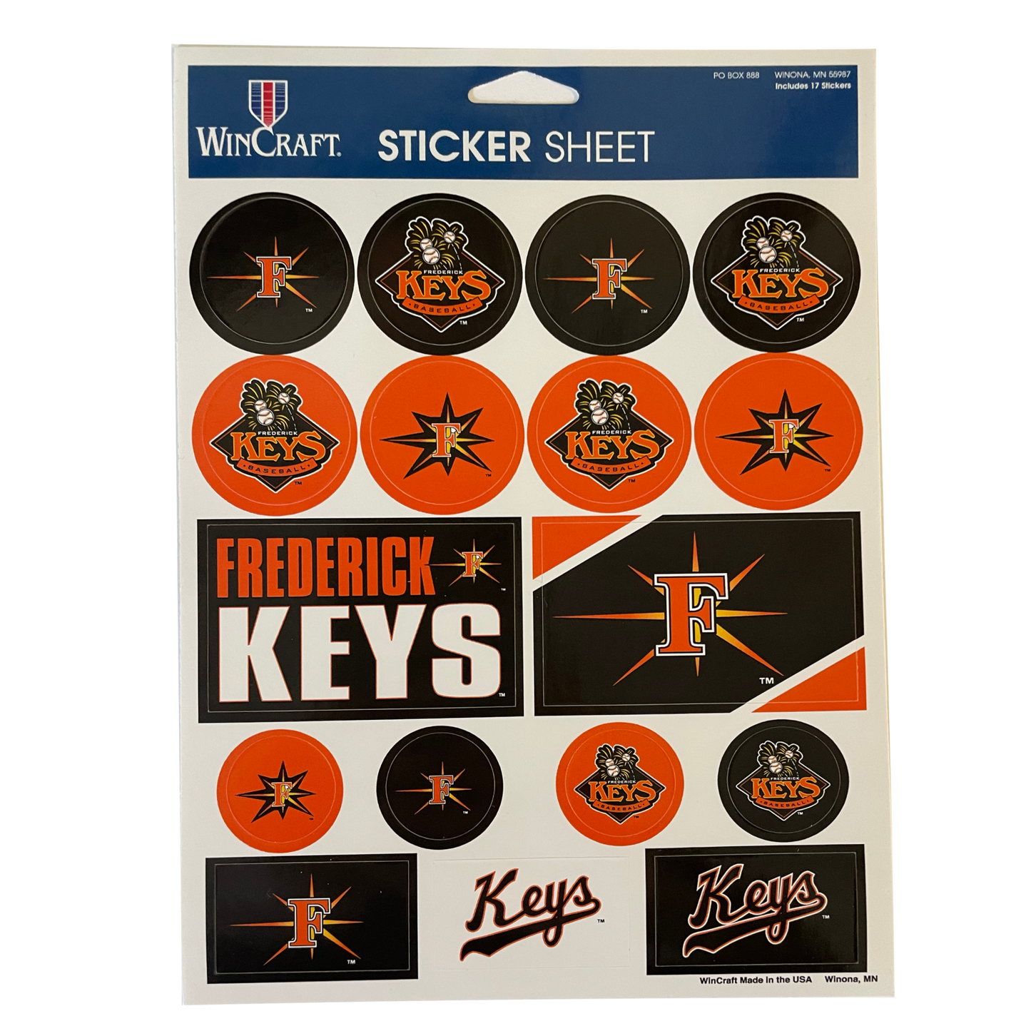 Frederick Keys Sticker Sheet