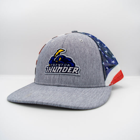 Primary American Flag Mesh Trucker Cap-0