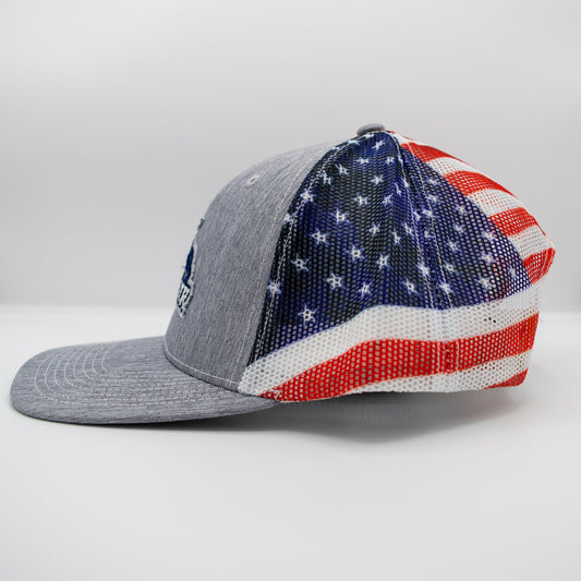 Primary American Flag Mesh Trucker Cap-1