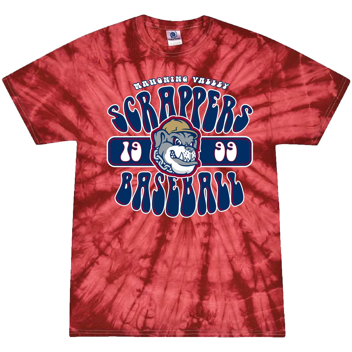 MV Scrappers Adult Crimson Tie-Dye Shirt