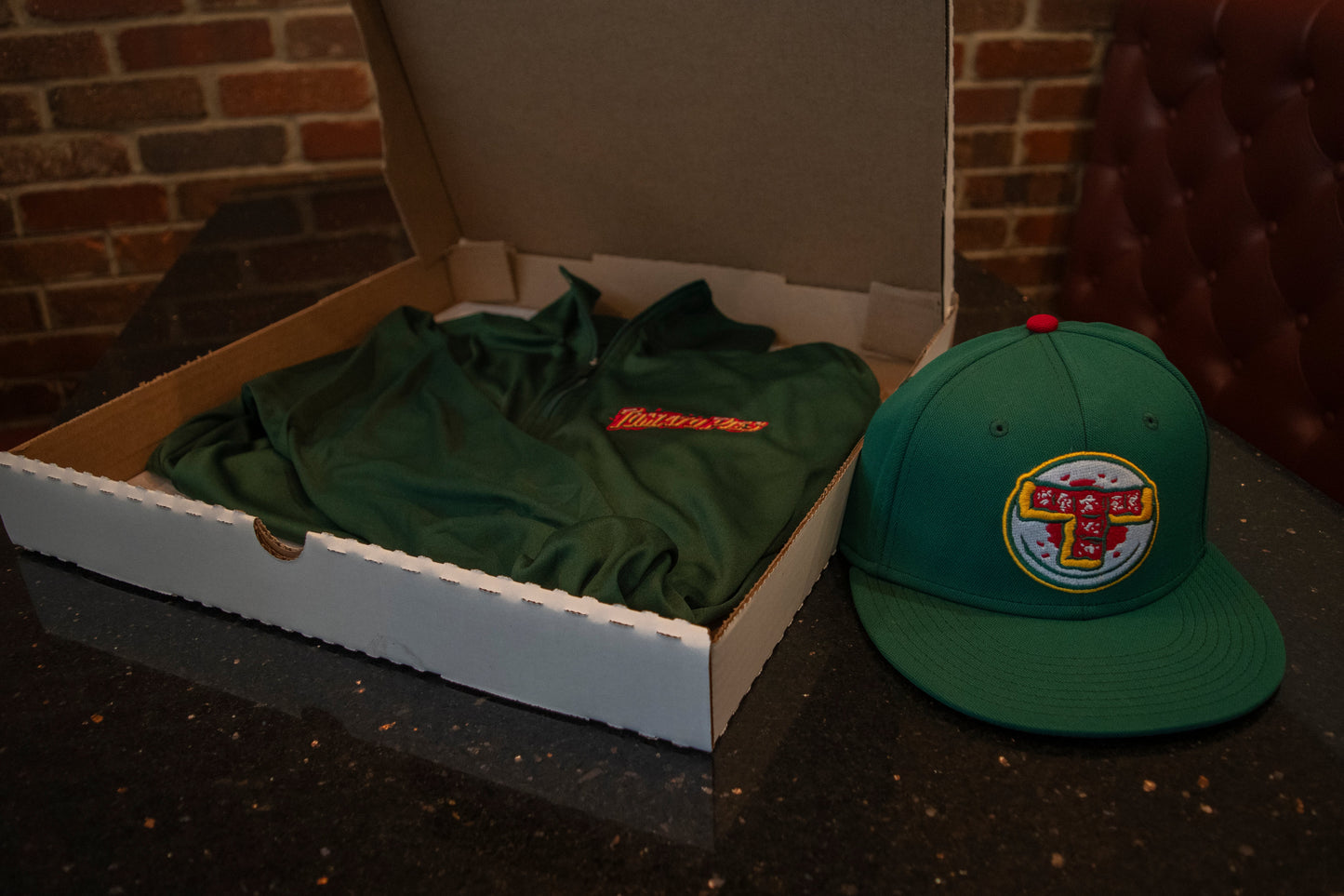 Tomato Pies Wordmark Performance 1/4 Zip Pullover