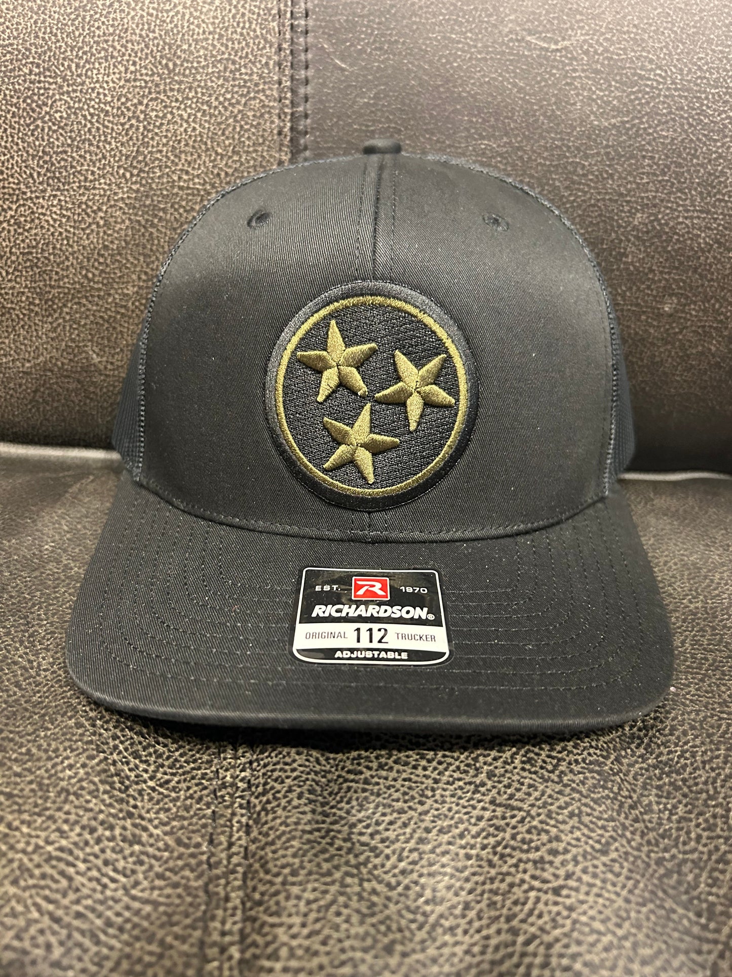 Tri-Star Black Snapback