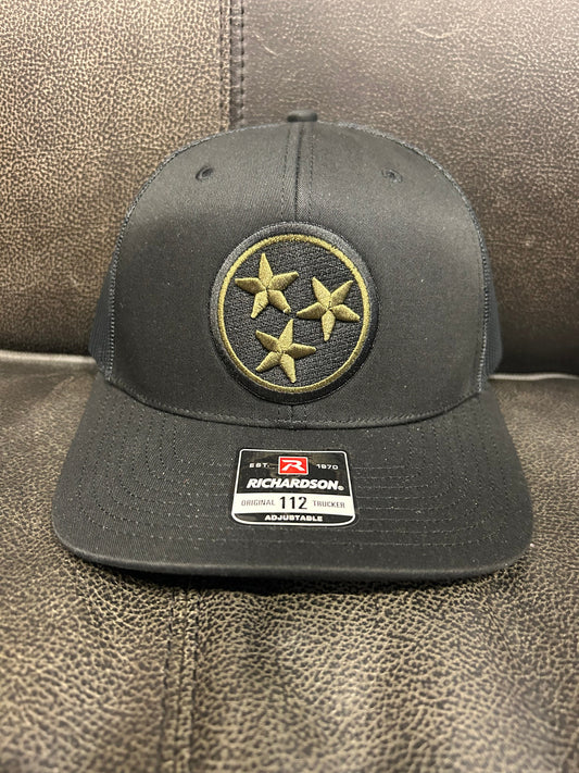 Tri-Star Black Snapback-0