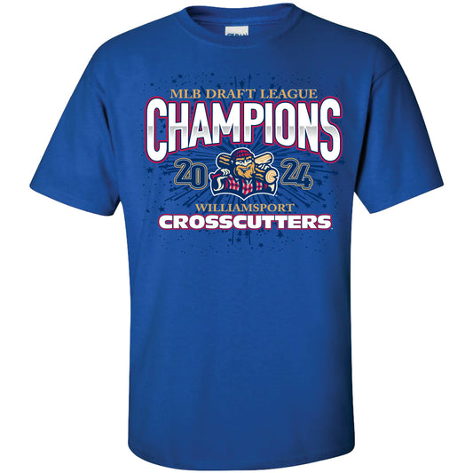 Williamsport Crosscutters 2024 Champs Royal SS Tshirt-0