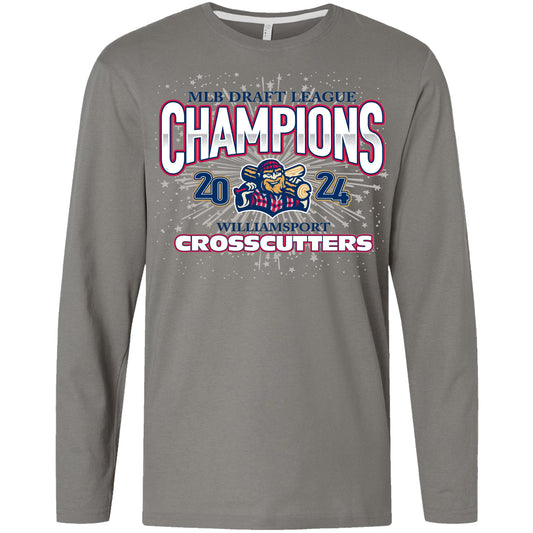 Williamsport Crosscutters 2024 Champs Titanium LS Tshirt-0