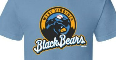 West Virginia Black Bears Youth Carolina Blue T-Shirt-1