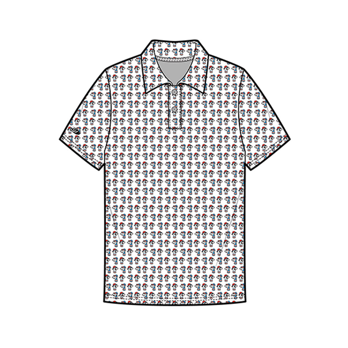 Sock Puppet White Character Polo