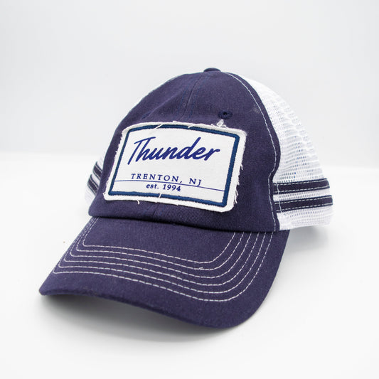 Thunder Distressed Adjustable Trucker Cap-0