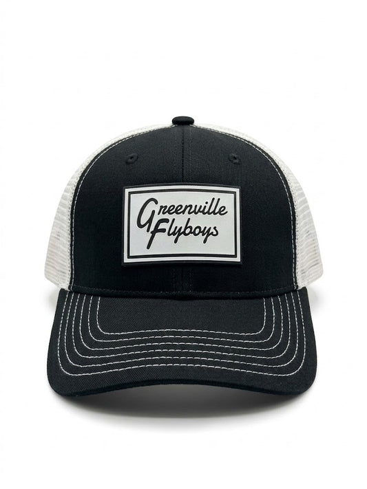 Ladies Black Patch Hat-0