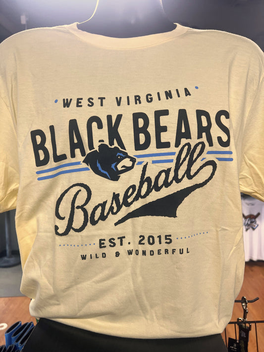 West Virginia Black Bears Yellow Elements Tee-1